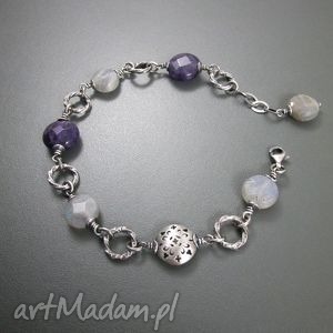 handmade bransoletka z ametystu i labradorytu