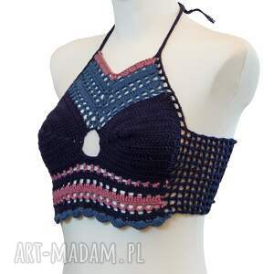 Top / bralet na szydełku na lato ze 100 procent bawelny rozmiar S/M