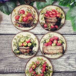 Ozdobne podkładki decoupage z owocami, shabby chic