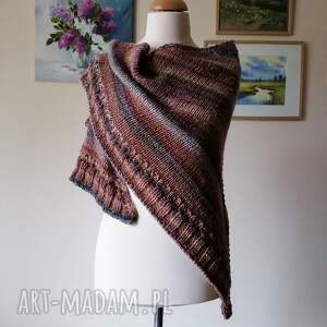 RĘCZNIE NA DRUTACH - Cynamonka - miła, nieco grubsza, ciepła, chusta