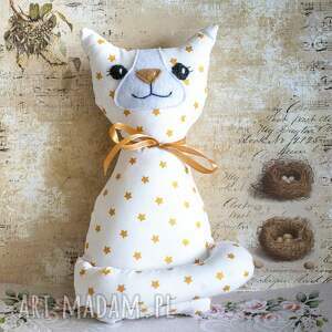 Kotek torebkowy Gwiazdeczka 25 cm - maskotka handmade