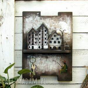 drewniany na klucze - spichrze nad brdą - Wieszaki