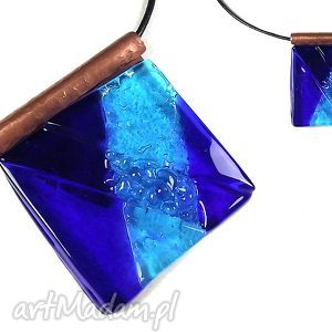 teresotis blue - duży wisior szklany - Vericone wisiorki