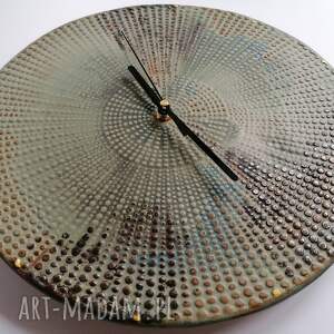 duży zegar koło czasu ceramika rękodzieło użytkowa, pomysł