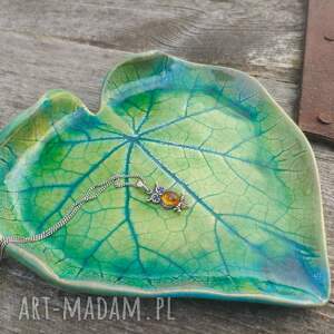 ręcznie zrobione ceramika ceramiczny talerzyk 'serce wiosny' (c760)