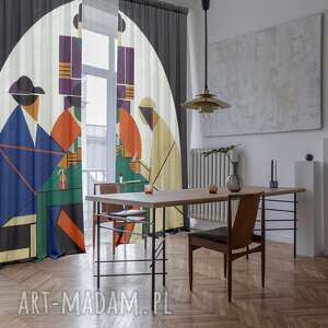 zasłony artystyczne zaciemniające 2 szt cardplayers sypialni, de