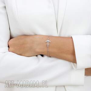 elegancka bransoletka srebrna z kotwicą biżuteria na prezent niej