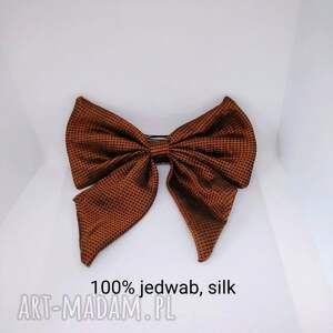 duża, jedwabna kokarda ze wstążką dodatek do włosów, jedwabny