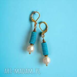 limitowane kolczyki kolekcja summer ocean perły lawa turkusowa