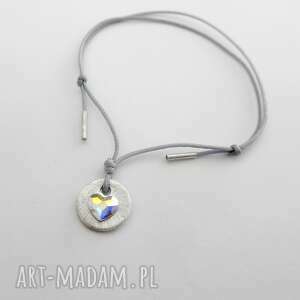 Serduszko bransoletka ze srebra 925 i Swarovski Elements