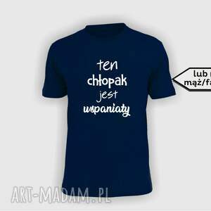 koszulka z nadrukiem dla chłopaka, super faceta, narzeczonego, męża, walentynki