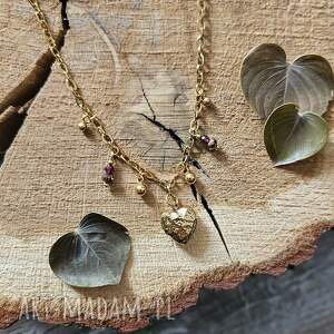 Prezent Naszyjnik z serduszkiem, granatem i hematytem