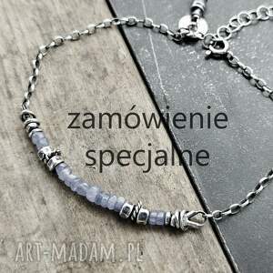 zamówienie dla pani ewy - bransoletka z tanzanitem, srebro