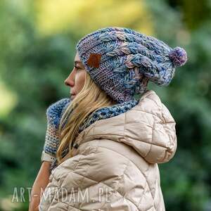 Czapka MERINO 100% Smile “Pastele” podszewka BAWEŁNA