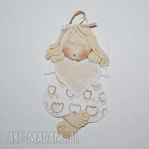 handmade upominek na święta dla melki - aniołek z masy solnej