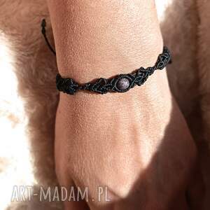 delfina dolls ambrozja trójdzielna jadeit w makramie pleciona bransoletka