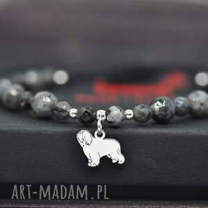 polski owczarek nizinny / pon - bransoletka, srebro 925, pies, biżuteria z psem