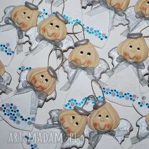 modnie, bo niebiesko - aniołki prezenciki - Magosza dekoracje świąteczne