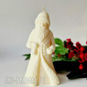 dekoracje świąteczne świeca sojowa mikołaj no 1, święta, naturalna świeczka