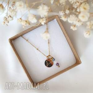 RYBY naszyjnik dla znaku, znak zodiaku, kamienie naturalne