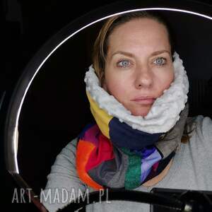 komin patchworkowy kolorowy wciągany przez głowę rozmiar uniwersalny, połączenie