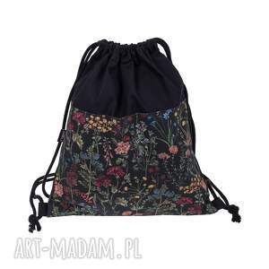 worek flowers khaki, workoplecak gawka kwiaty rower