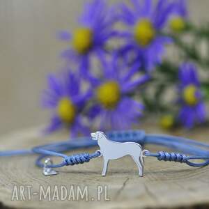 Ogar polski - bransoletka z psem, srebro 925, pies, myśliwski