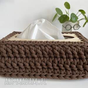handmade dekoracje chustecznik ręcznie - robiony na szydełku handmade