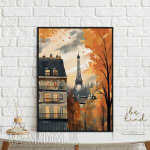 plakat jesień w paryżu v2 - format 40x50 cm do salonu