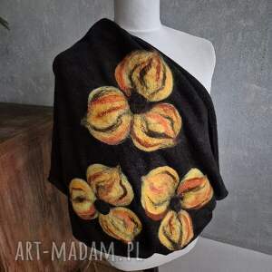 super prezent na dzień mamy czarny filcowany wełniany miły i ciepły komin