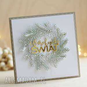 kartka świąteczna z wiankiem - annamade akcesoria scrapbooking