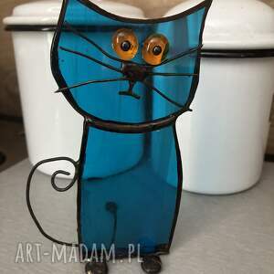 witrażowy kocur, kot prezent, metoda tiffany