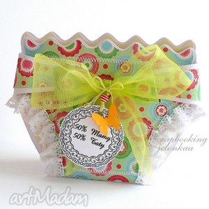 pieluszka dla maluszka - kartka 6, pielucha pampers dziecko narodziny, koronka