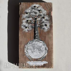 Drzewo Wołające obraz malowany na desce, drzew, dekoracja