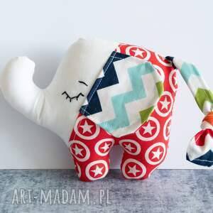 Mini słonik Krzyś 14 cm - ręcznie szyta maskotka na szczęście