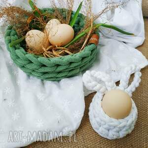 handmade dekoracje wielkanocne koszyk wielkanocny na jajka z kolekcji " wave"
