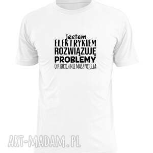 koszulka z nadrukiem dla elektryka, prezent najlepszy elektryk pracy