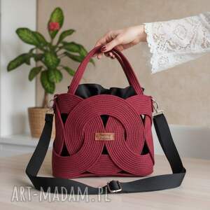 torebka pierścienie ii ze sznurka polskie rękodzieło tp2 - 01