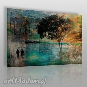 obraz na płótnie - drzewo romantyczny - 120x80 - VAKU DSGN