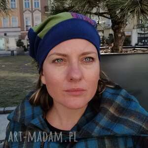 czapka damska smerfetka na podszewce długa rozmiar uniwersalny box waliz