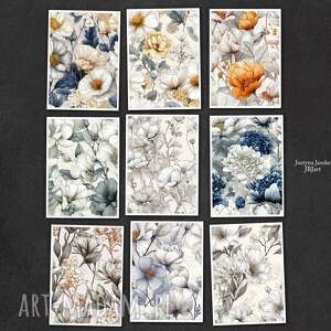 w twoim ogrodzie - zestaw 9 grafik 13x18 cm, rośliny, prezent dla ogrodnika