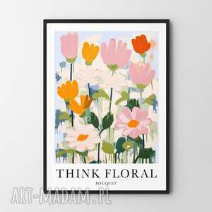plakat botaniczny kwiaty - format A4 kwiatami sypialni