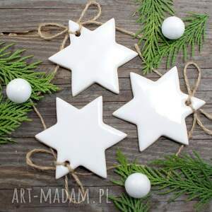 białe gwiazdki - Pracownia AKo dekoracje świąteczne