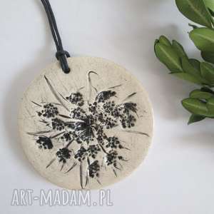 roślinny wisior ceramiczny, naturalny, ekologiczny