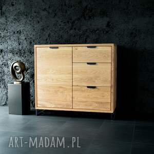meble komoda kostka dębowa lite drewno rozmiary do biura sypialni salonu