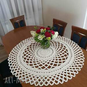 serweta szydełkowa ze sznurka 110cm na stół