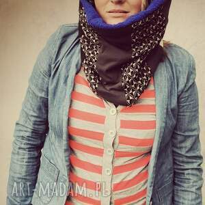 komin patchworkowy wciągany przez głowę rozmiar uniwersalny, połączenie różnych