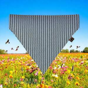 bandana na obrożę z bawełny - rozmiar l 2421 cm zygzak psa