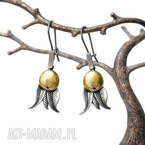 Prezent Kolczyki srebrne - Jarzębina złota