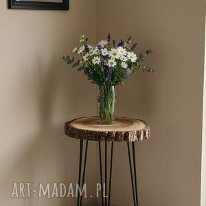 unikatowy stolik z litego drewna orzecha - gotowy do wysyłki, kwiernik